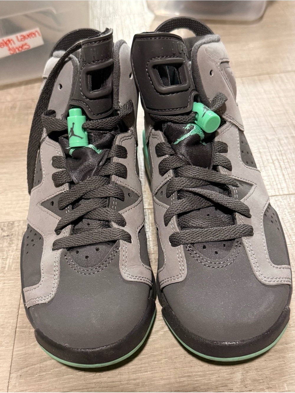 Jordan Black & Grey Sneakers with Mint Accents